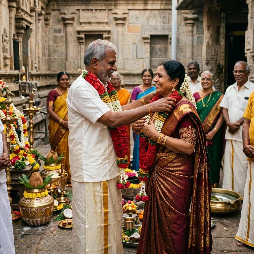 Shashtiapthapoorthi 60th marriage rituals in Thirukadaiyur