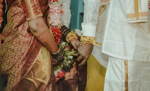 Thaali ceremony during a Tamil wedding